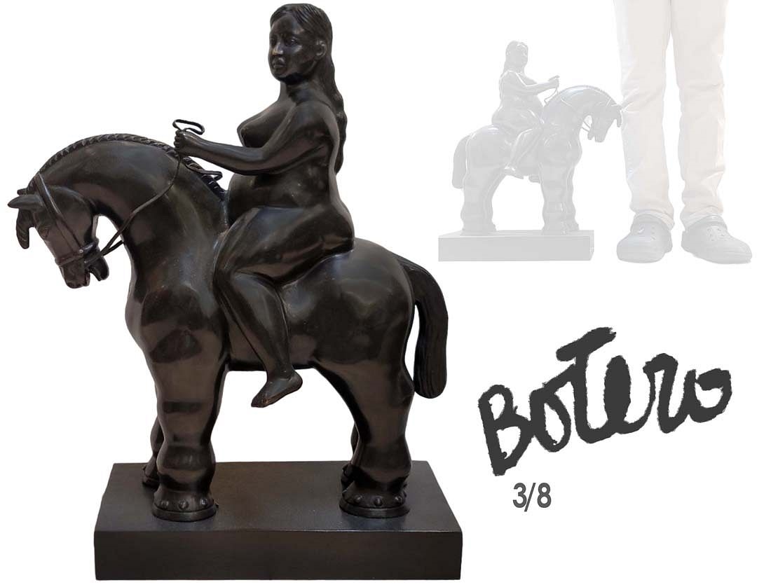 Woman On A Horse - Fernando Botero