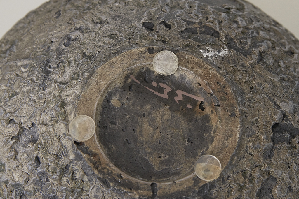 Artwork by Luke Mansini, Three Vessels painted hand-pressed concrete, Made of painted hand-pressed concrete