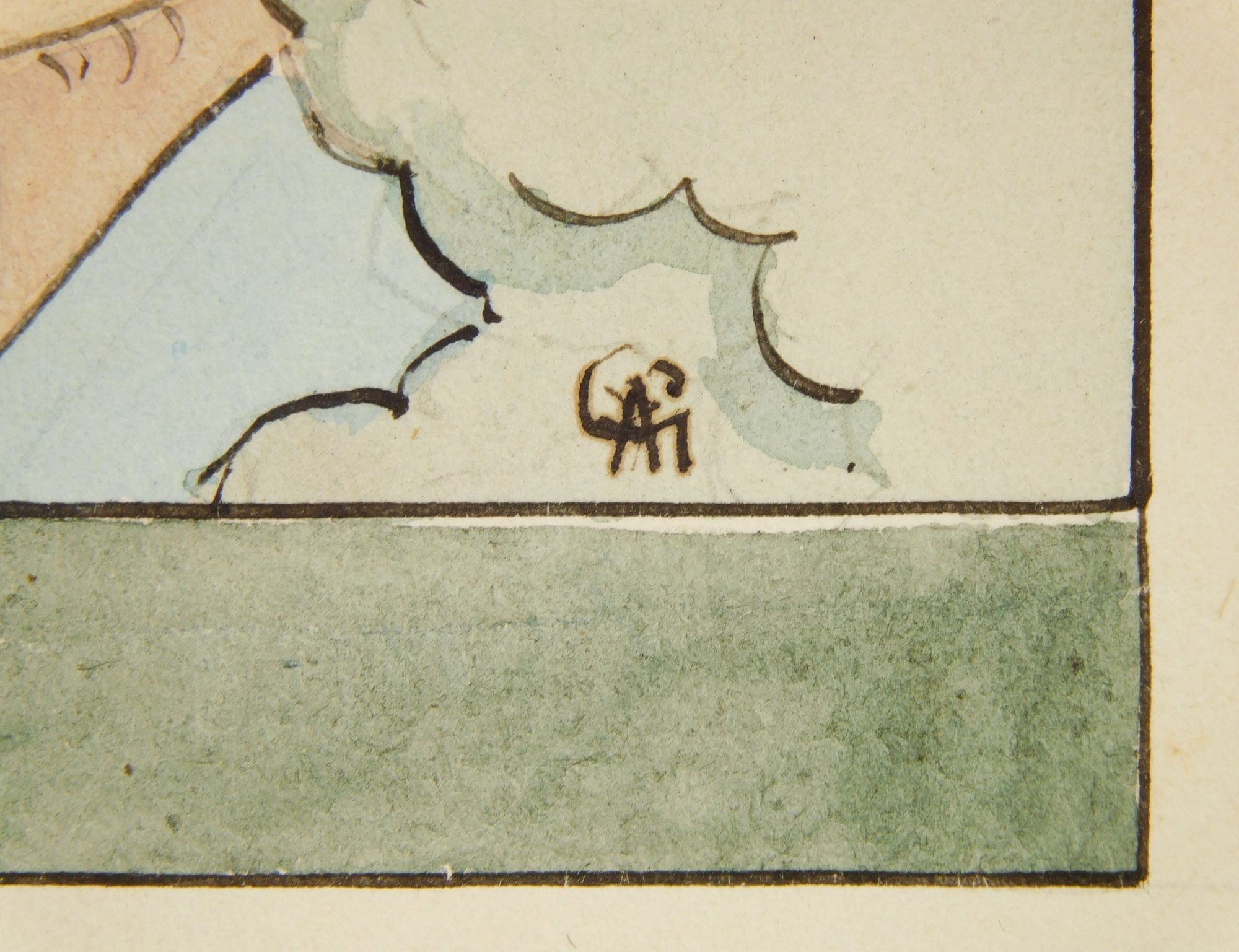 Artwork by Alexandre Graverol, Woman as a Musical Instrument, Made of watercolor on paper