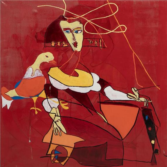 Gul og rød Mariana 2 by Bentemarie Kjeldbaek, 2012/2014