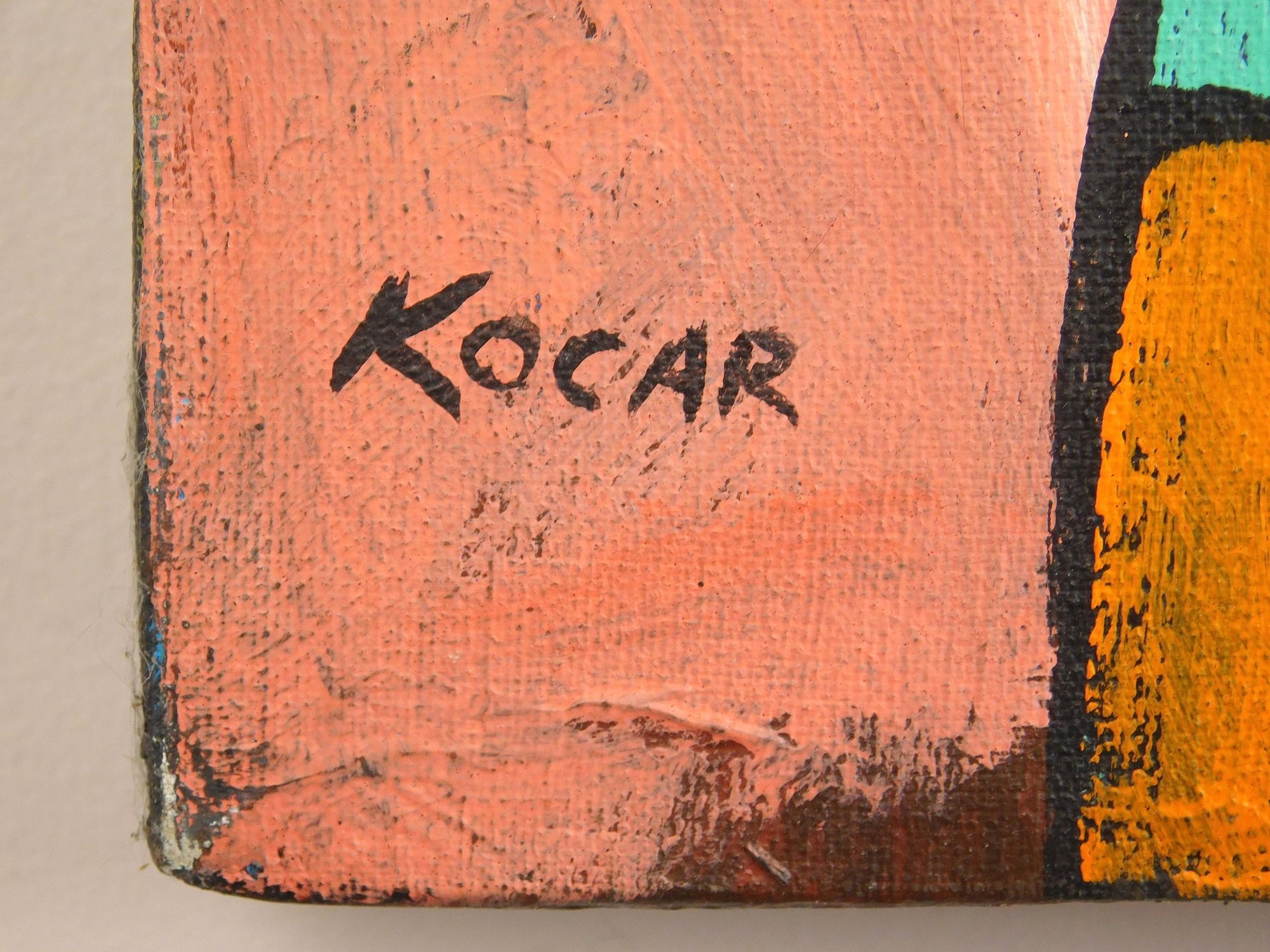 Artwork by George Kocar, Masks, Made of acrylic on canvas