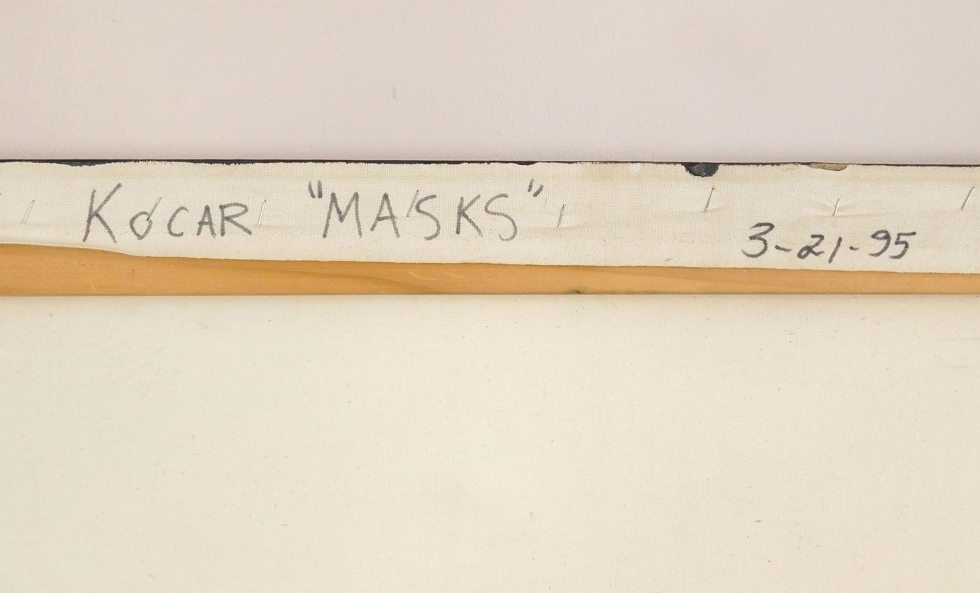 Artwork by George Kocar, Masks, Made of acrylic on canvas