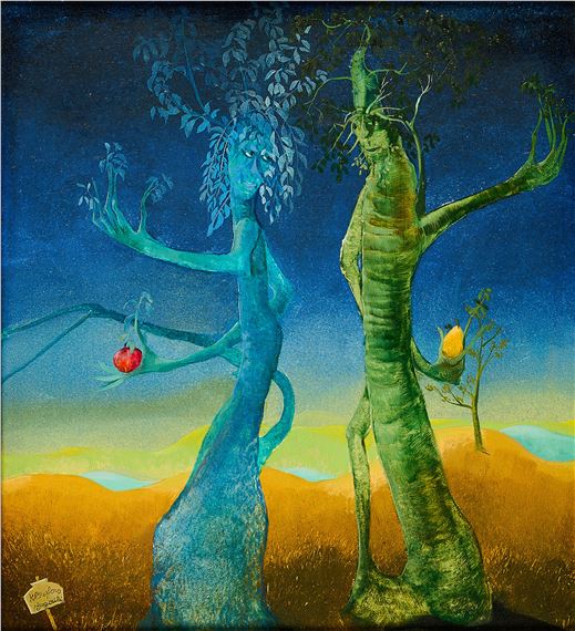 Zwei Bäume by Kleofas Bogailei