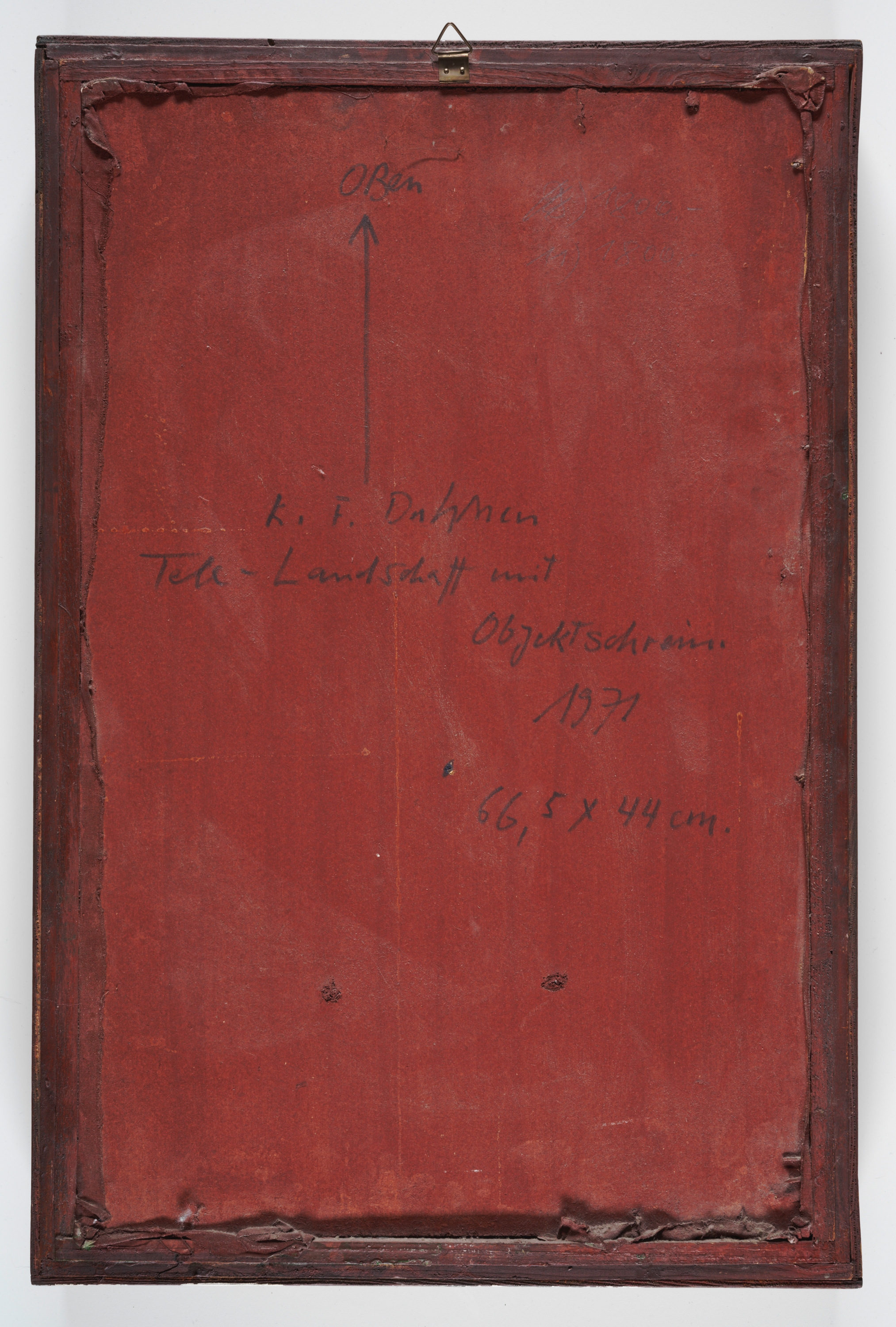 Artwork by Karl Fred Dahmen, Tele-Landschaft mit Objektschrein, Made of Plastic