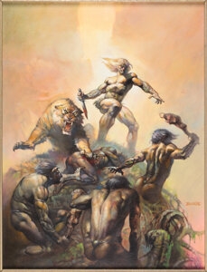 Savage Tales #10 Ka-Zar Cover Painting Original Art (Marvel, 1975 - Boris Vallejo