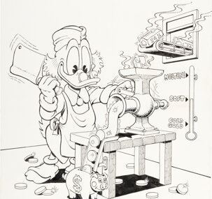 Uncle Scrooge #231 Cover Original Art (Gladstone, 1988) - Don Rosa