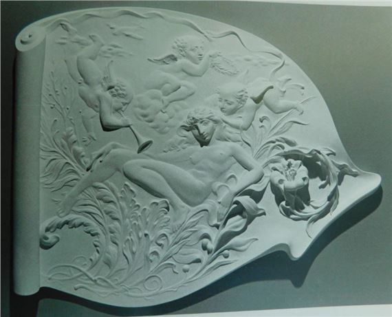 Stephen Robin | Gypsum Wall Sculpture Scroll | MutualArt