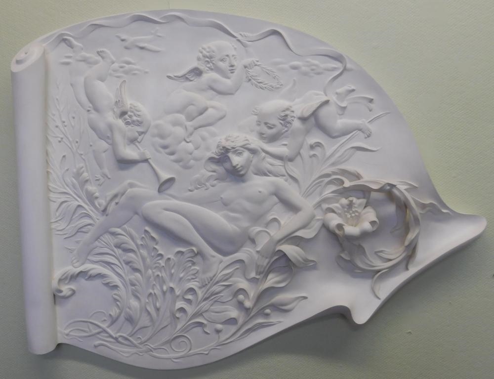 Stephen Robin | Gypsum Wall Sculpture Scroll | MutualArt