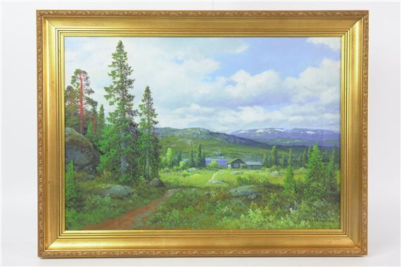 556. TORVALD RYGAARD (1872-1939), olja på duk by Thorvald Rygaard, 1928