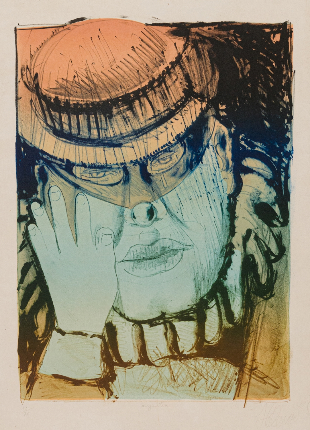 Artwork by Helenos Silva, Angústia, Made of lithograph