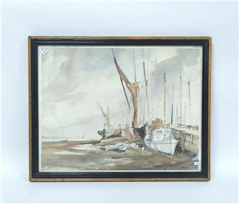 Fishing Boats on the Beach. - B. G. Healey