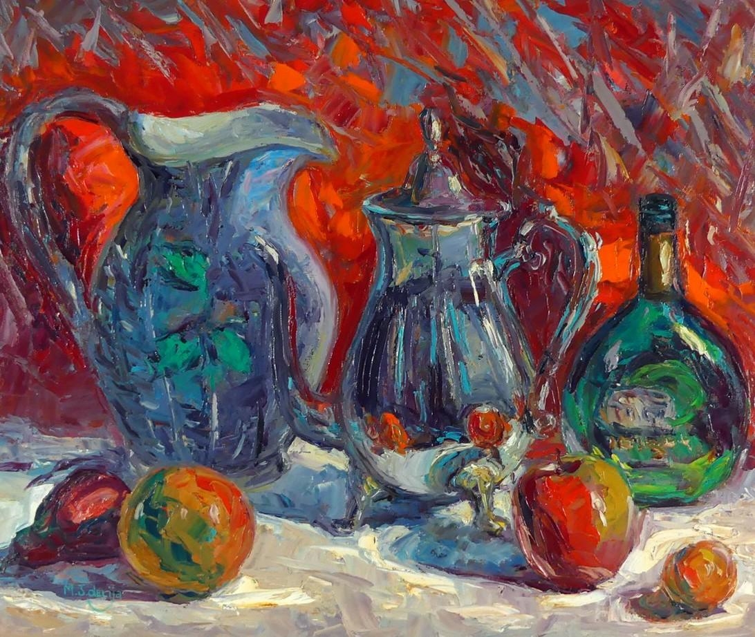 Artwork by M. J. Delija, STILL LIFE OIL, Made of oil on canvas