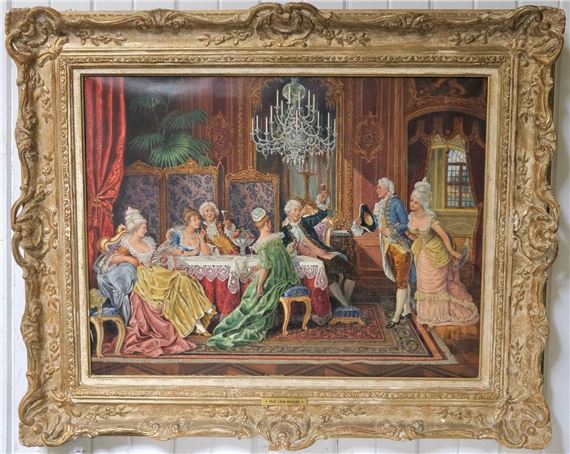 Interior with Figures by Leon Mignard