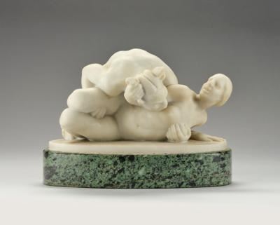 Matthias Bechtold (Germany 1886-1940), a marble group: faun and nymph, 1919 - Matthias Bechtold