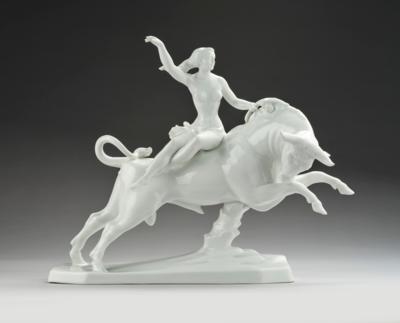 György Vastagh (1868-1946), The Rape of Europa, model number 15759, designed in 1905, executed by Porcelain Manufactory, Herend - Gyorgy Vastagh II