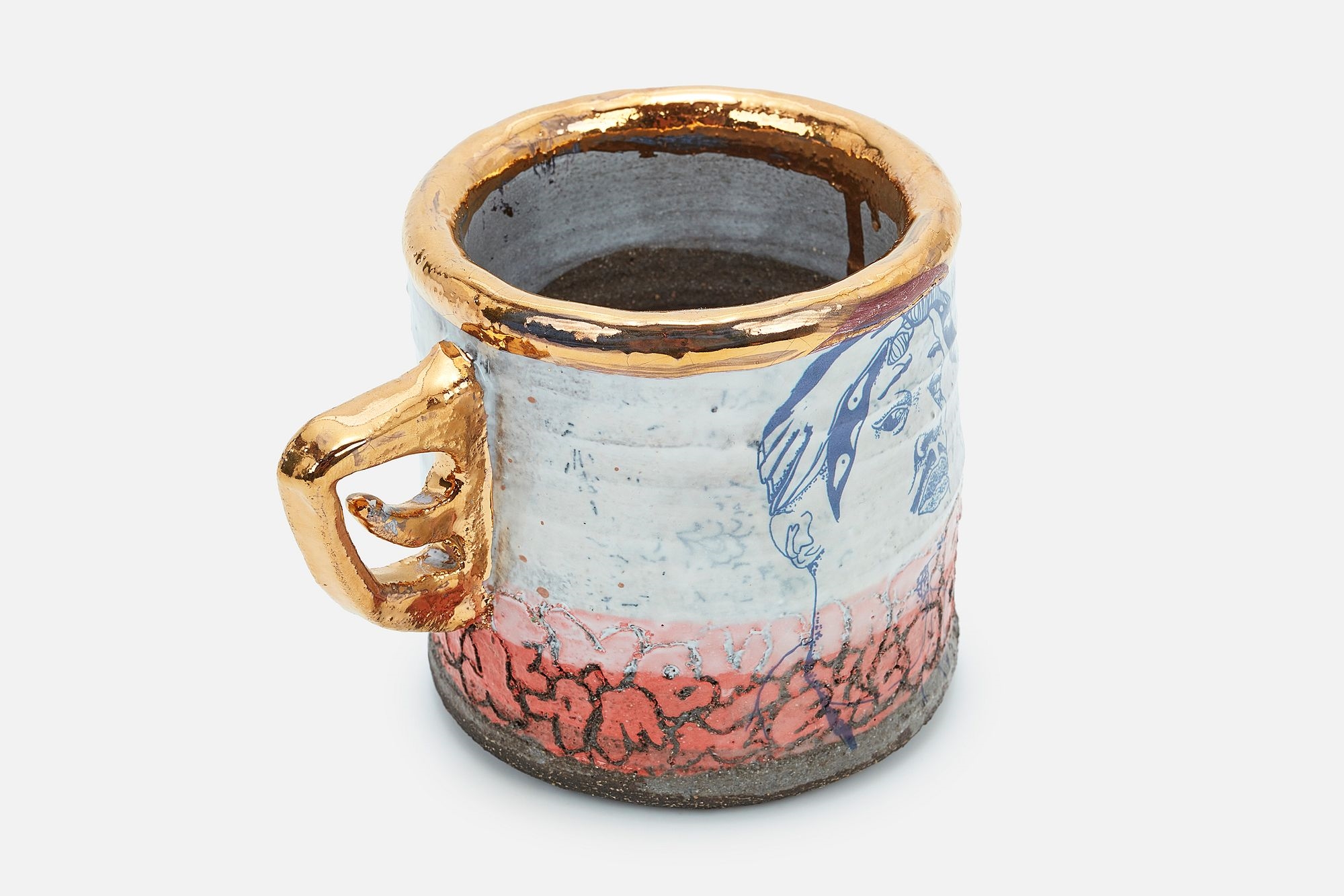 Artwork by Roberto Lugo, 2Pac Trigger Handle' mug, Made of Glazed stoneware