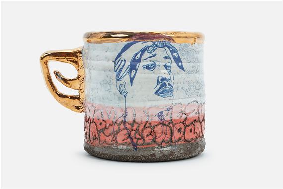 2Pac Trigger Handle' mug by Roberto Lugo, 2020s