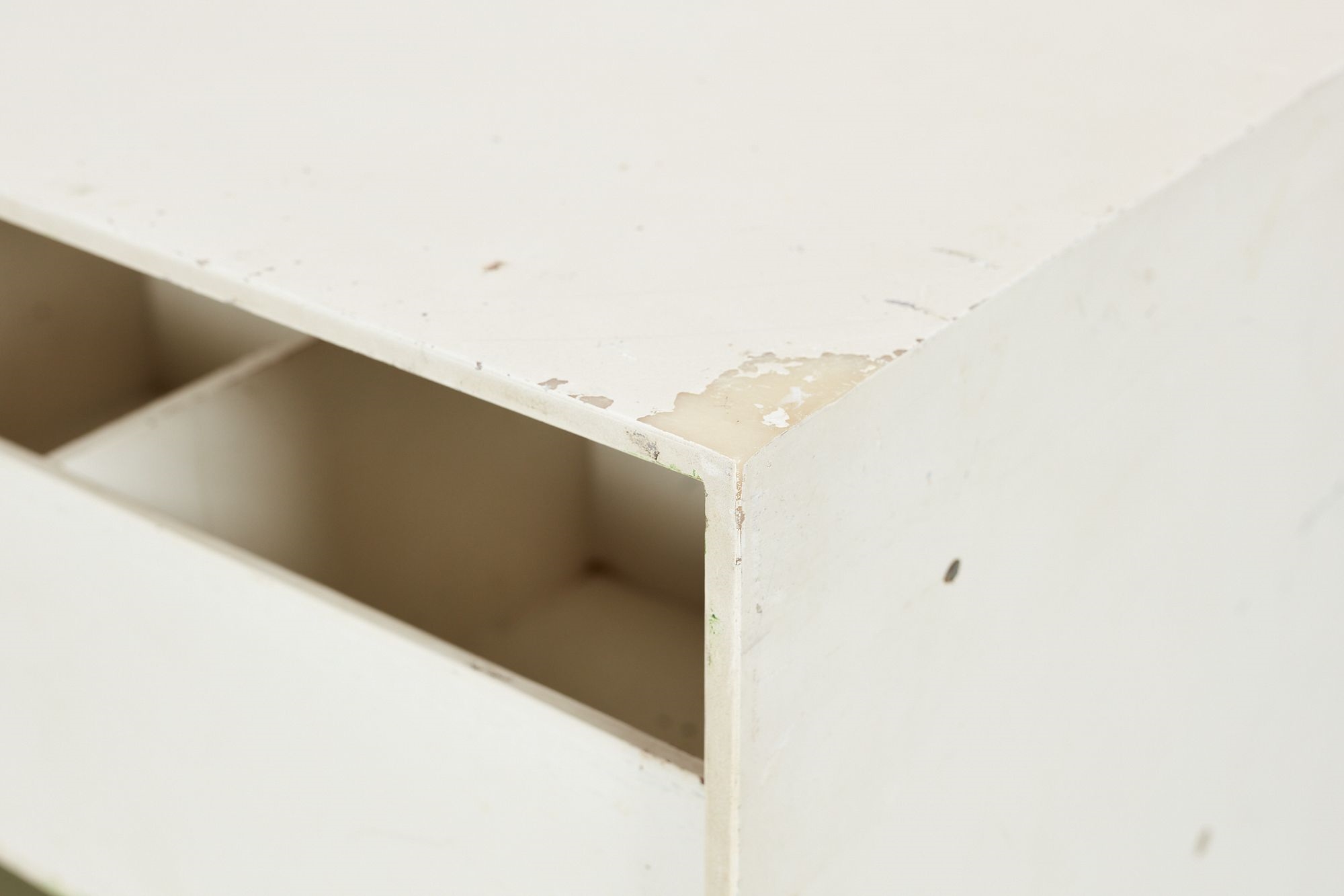 Artwork by Ristomatti Ratia, Set of nine modular 'Palaset' storage cubes, Made of Painted plastic, chrome-plated metal