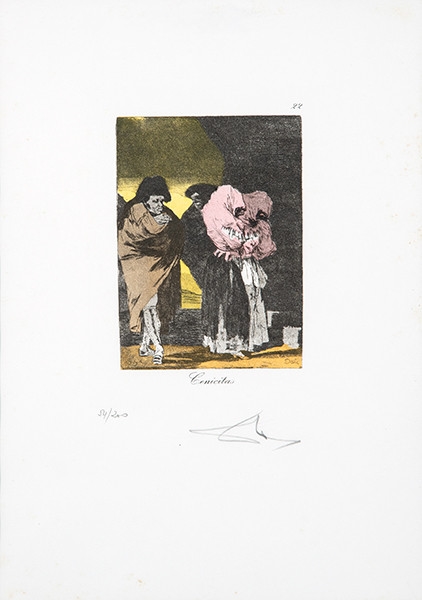 Cenicitas - plancha 22 (Los Caprichos de Goya de Dalí). by Salvador Dalí, 1977