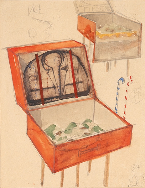 Artwork by Philip Huyghe, Untitled, Made of watercolor on paper