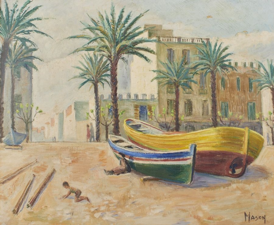 Artwork by Mats Mason, Sweden. "Vårsöndag, Made of Oil on canvas