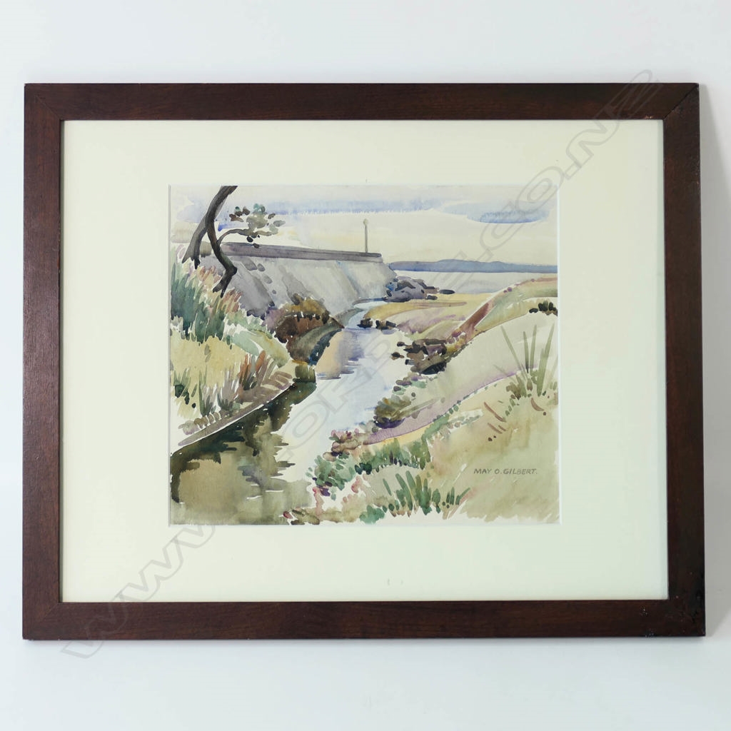 Artwork by May Gilbert, WATERCOLOUR BY MAY GILBERT TASMANIA 320 BY275MM, Made of WATERCOLOUR