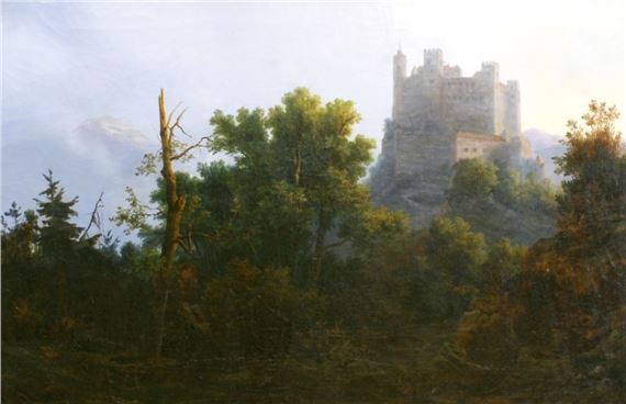 Die Festung Hohen-Salzburg vom Mönchsberge aus gesehen - J. Schneider