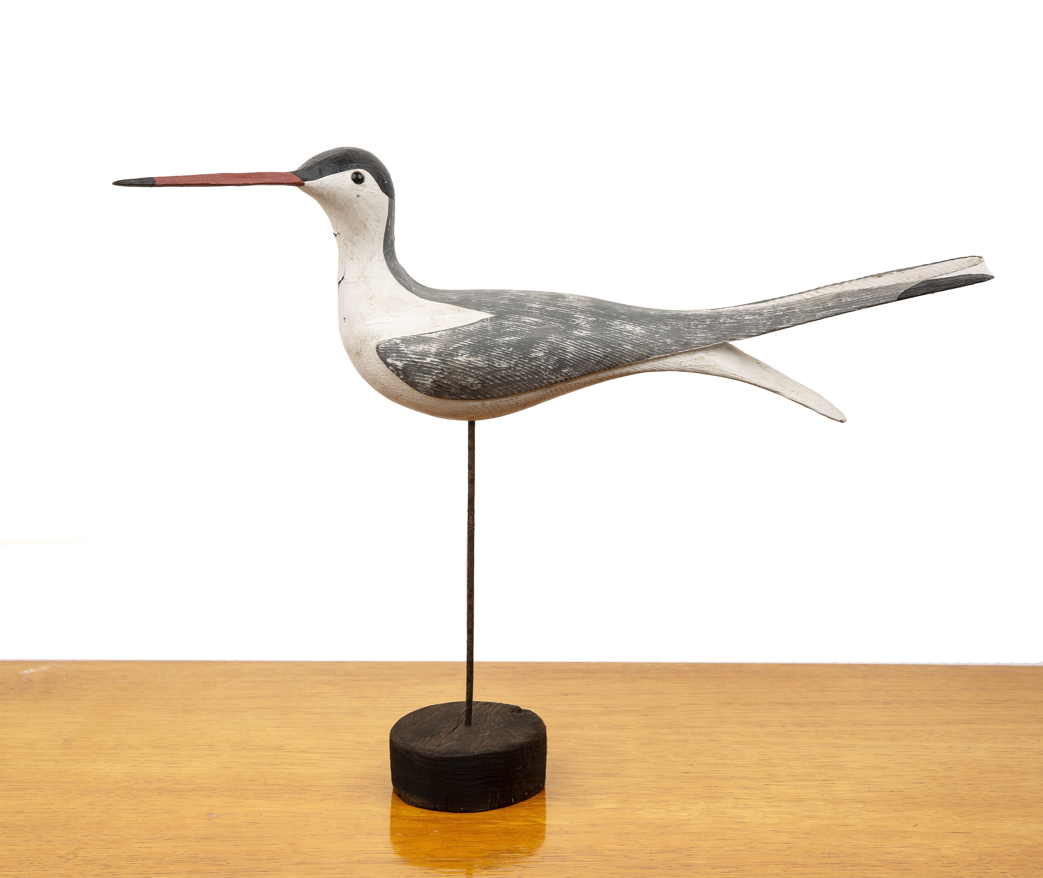 Artwork by Guy Taplin, Tern, Made of carved and painted sculpture