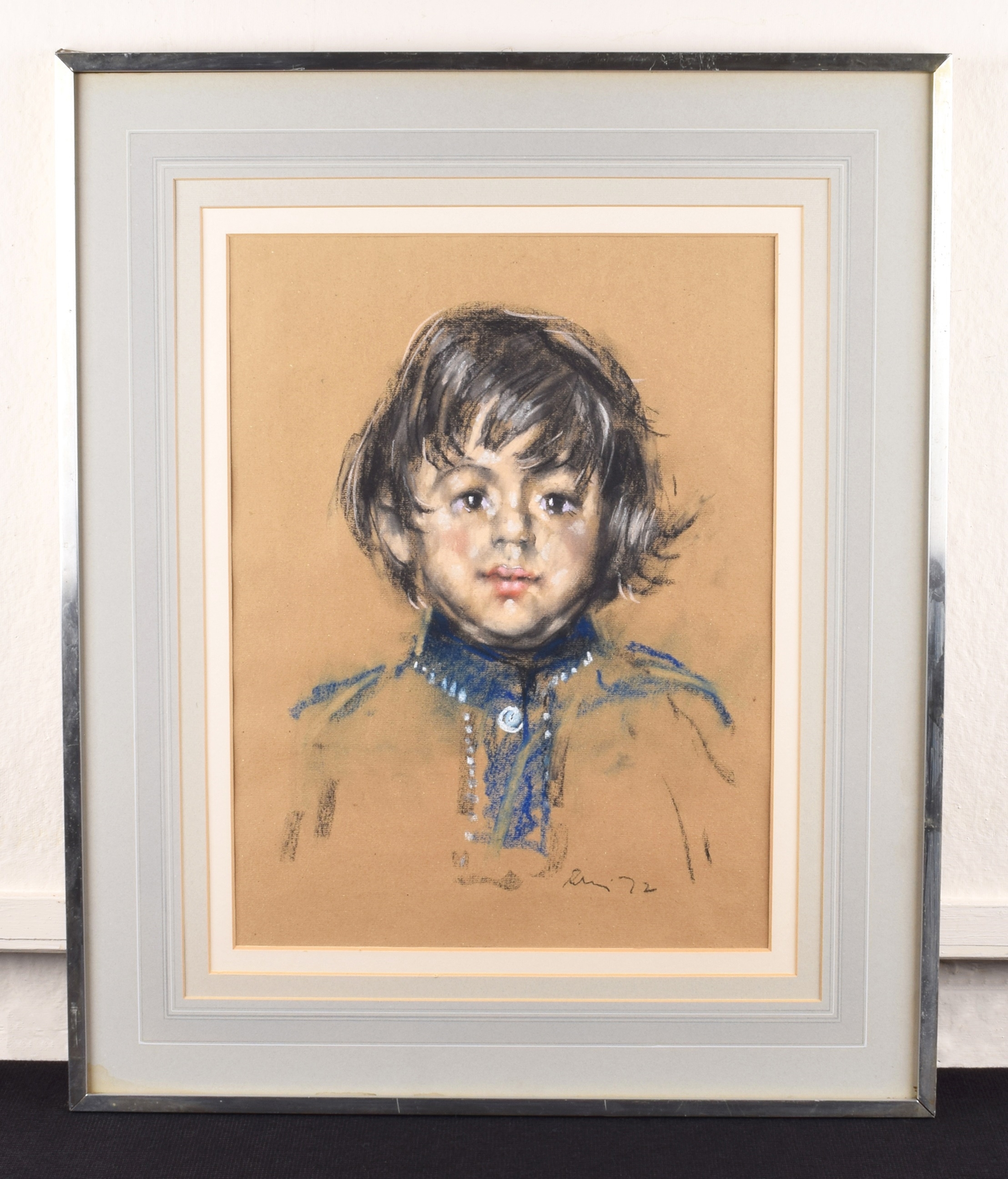 Harold Riley | Portrait of a boy (1972) | MutualArt