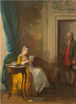 The letter - Louise Émilie Leleux-Giraud