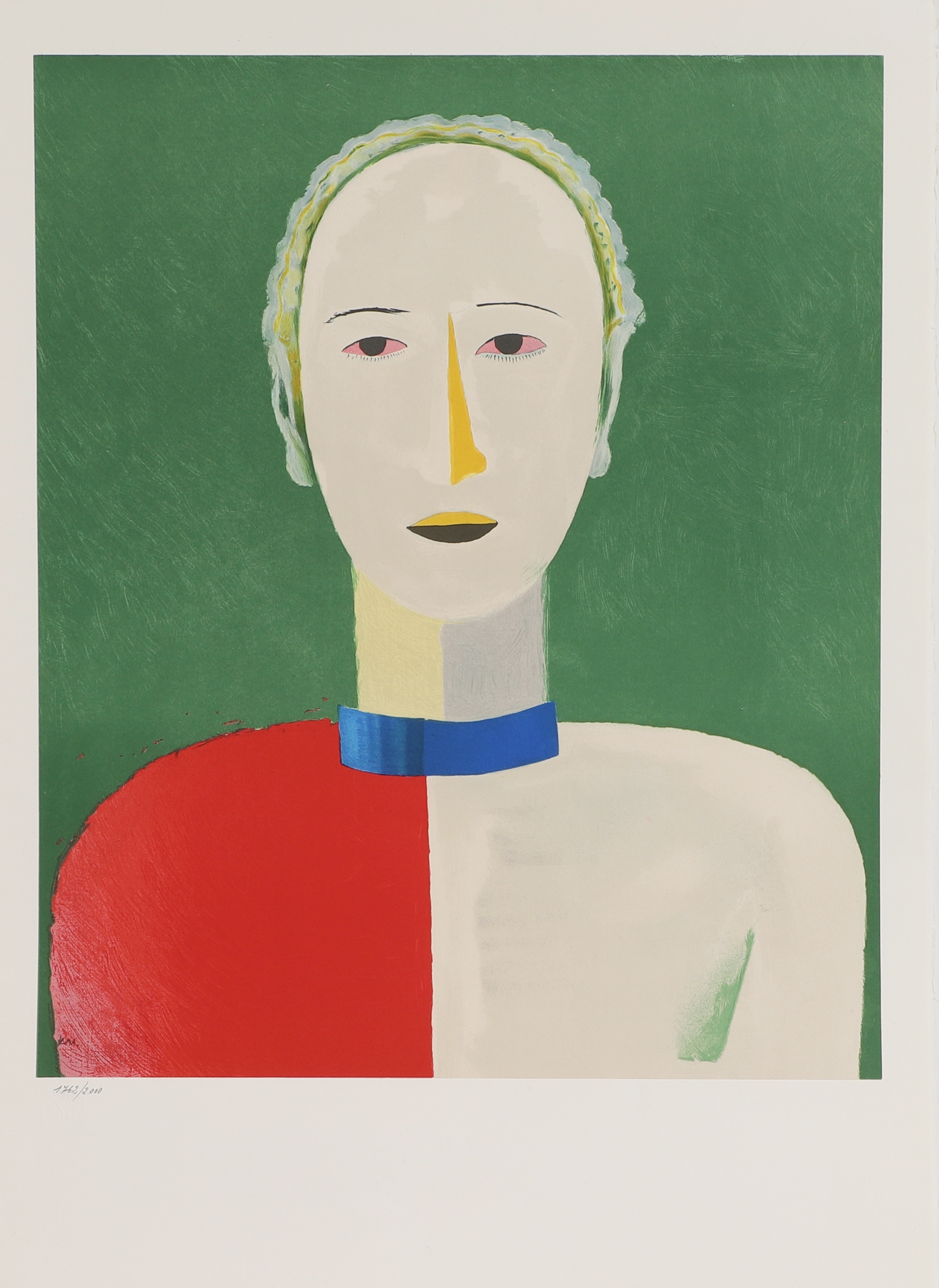 Artwork by Kazimir Malevich, Portrait;, Made of lithographs in colours