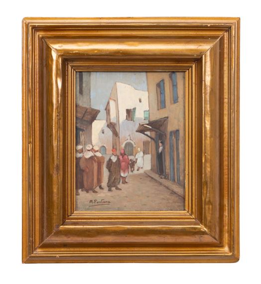 SMALL ORIENTALIST GENRE SCENE - A. Fontana