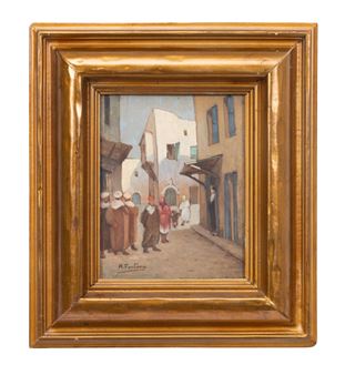 SMALL ORIENTALIST GENRE SCENE - A. Fontana