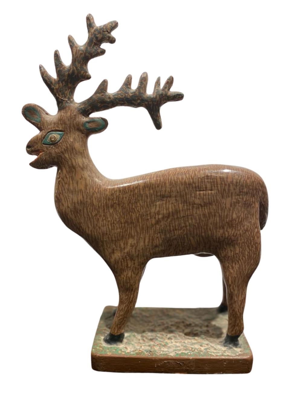 Artwork by Haim Harbon, A Deer, 1970's, Made of acrylic on gypsum