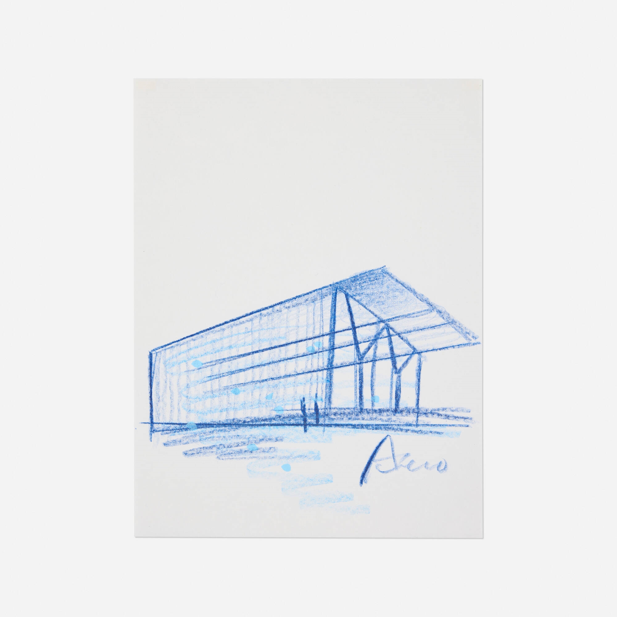 Architectural sketch (The Modern Art Museum of Fort Worth - Tadao Ando
