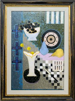 BLUES AND CHECKS - Janet Freeman