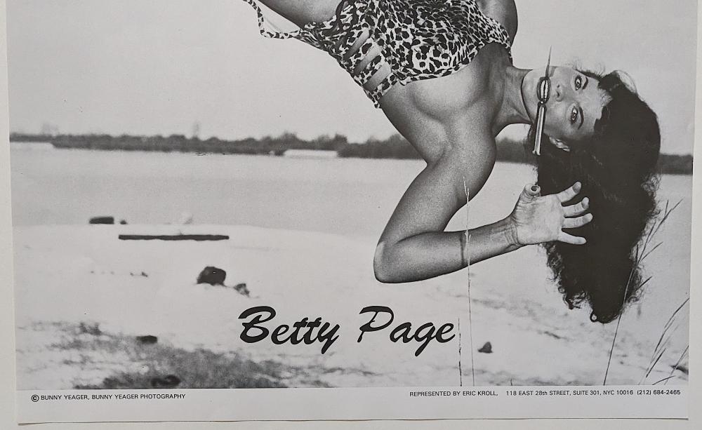 Bunny Yeager | Vintage Pin Up Poster BETTY PAGE by BUNNY YEAGER (1929