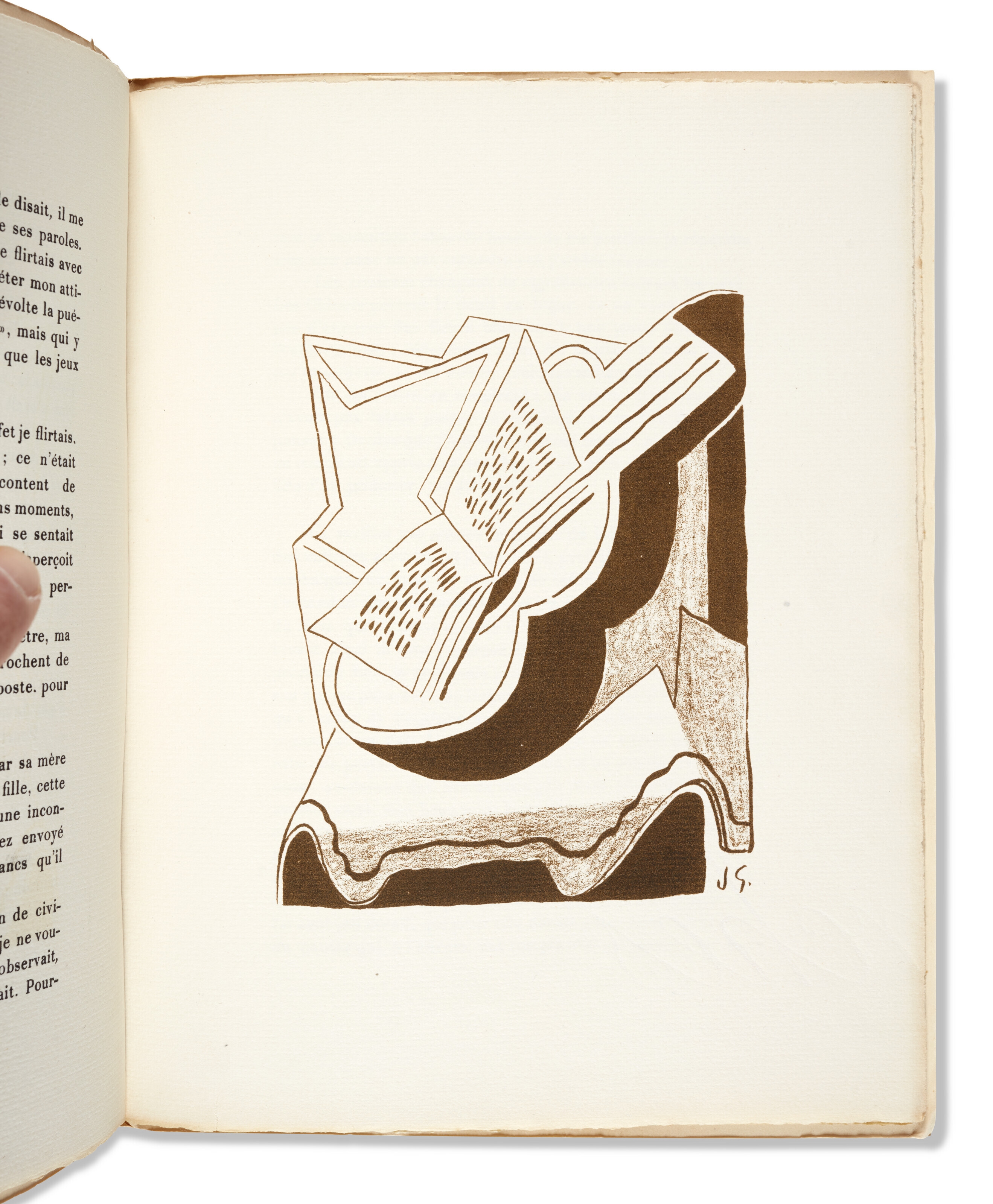 Artwork by Juan Gris, Raymond Radiguet, Denise. Paris : Galerie Simon, Made of lithographs