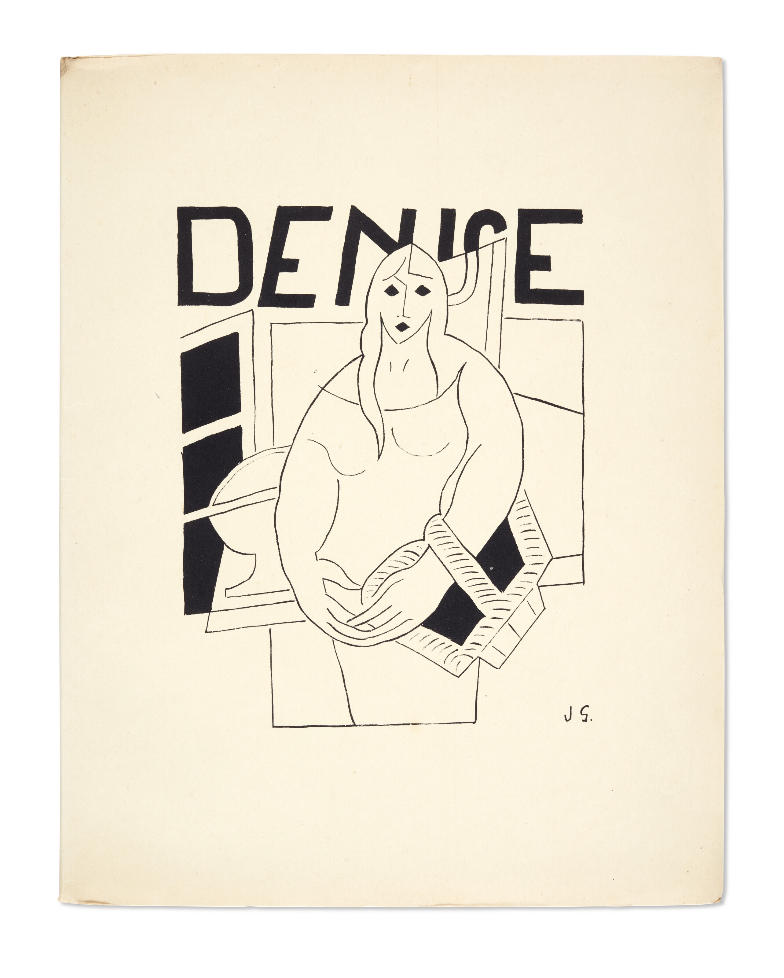 Artwork by Juan Gris, Raymond Radiguet, Denise. Paris : Galerie Simon, Made of lithographs
