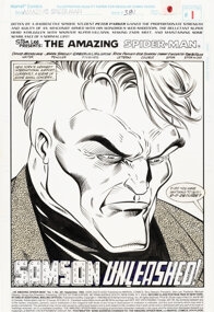 Artwork by Randy Emberlin, Mark Bagley, Al Milgrom, Amazing Spider-Man #381 Splash Page 1 Original Art (Marvel, 1993), Made of graphite