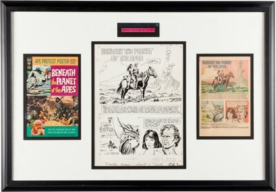 Artwork by Alberto Giolitti, Planet of the Apes, Made of graphite on Bristol board