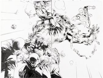 Green Lantern Corps #20 Double Splash Pages 12-13 Original Art (DC, 2013) - Rosa Hanna Scott