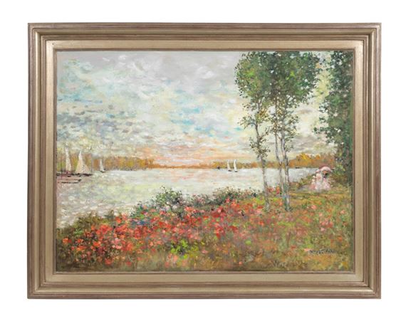 MARGARET KUTNER 'SAILBOATS� 1990 OIL ON CANVAS by Margaret Kutner, circa 1990