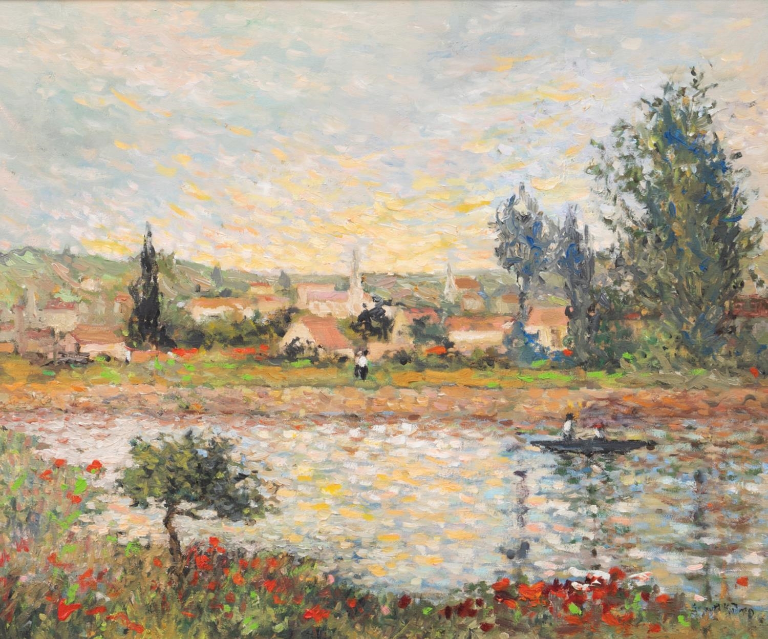 Artwork by Margaret Kutner, MARGARET KUTNER IMPRESSIONIST LANDSCAPE O/C, Made of oil on canvas