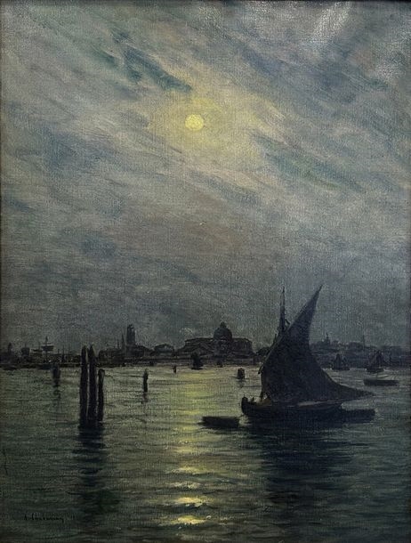 Arsène CHABANIAN (1864-1949) Venetian Lagoon... - Lot 2 - Steffen’s Enchères Rambouillet by Arséne Chabanian