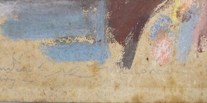 Artwork by Richard Ziegler, Stillleben 'Fruchtschale' / Still life 'fruit basket', Made of Pastel crayons on paper