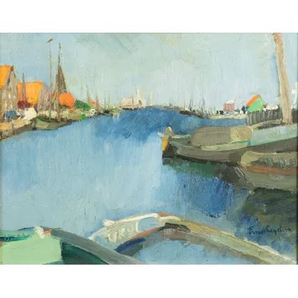 De haven van Urk by Ernst van Leyden