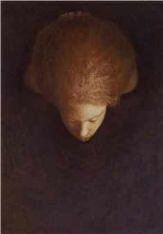 Portrait in shades of purple - Mattie van der Veen