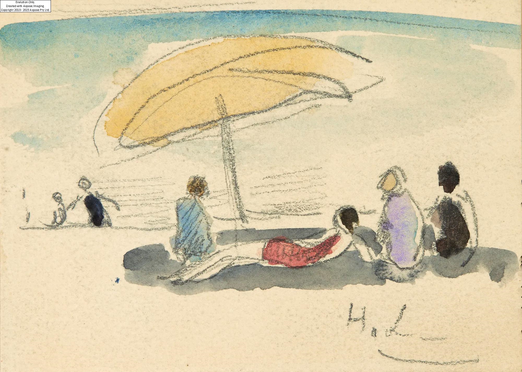 Poster Lithographique Lebasque - La Sieste à St Tropez - 60x100cm - Neuf