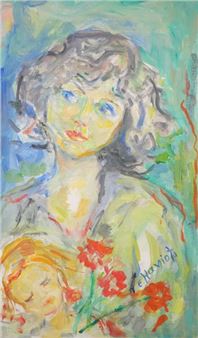 Girl with a doll - Elisa Hanioti